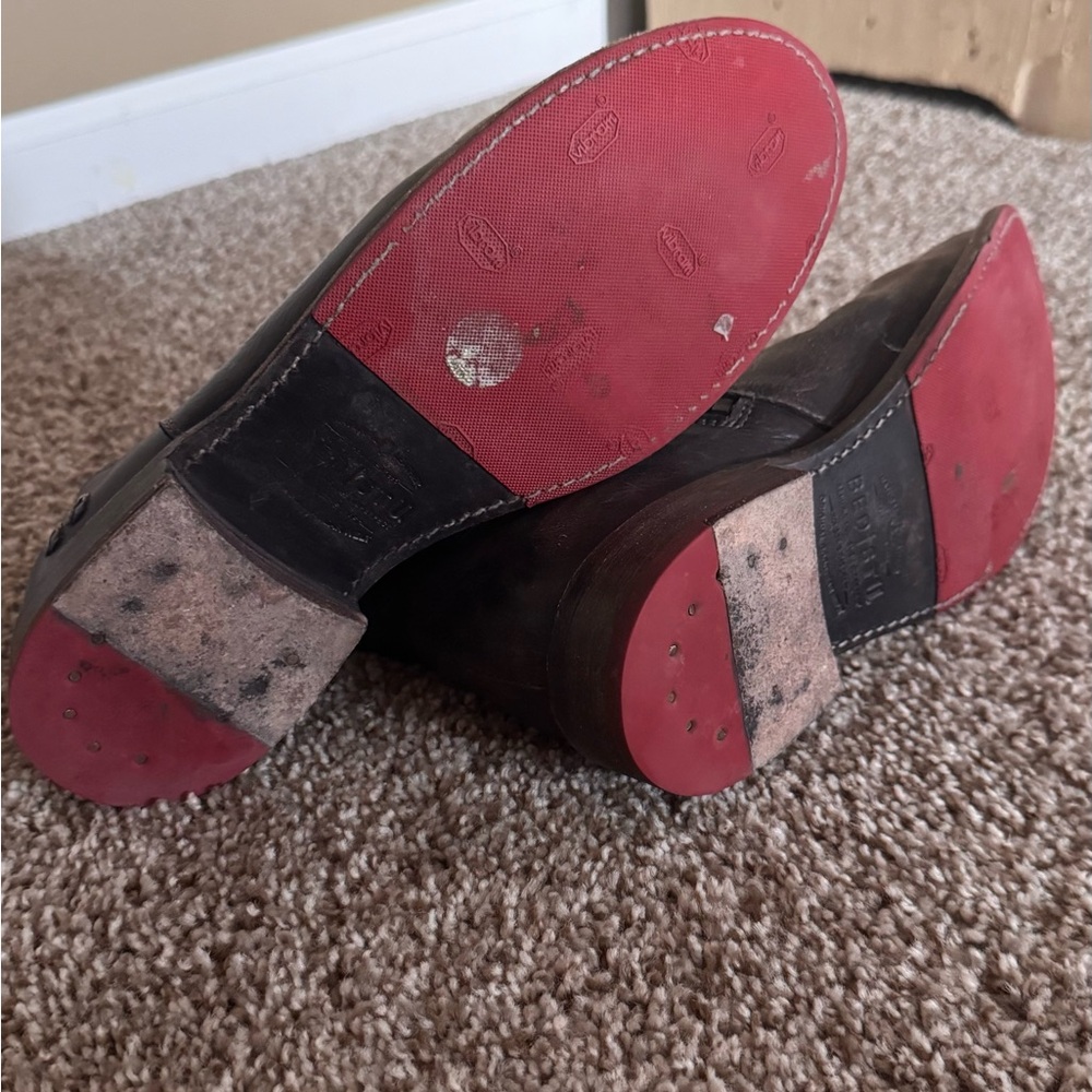 BED|STU Black and Red Ankle Boots with Distressed Leather - Picture 7 of 7
